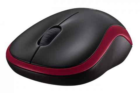 Raton Optico Logitech M185 Wireless Rojo Usb